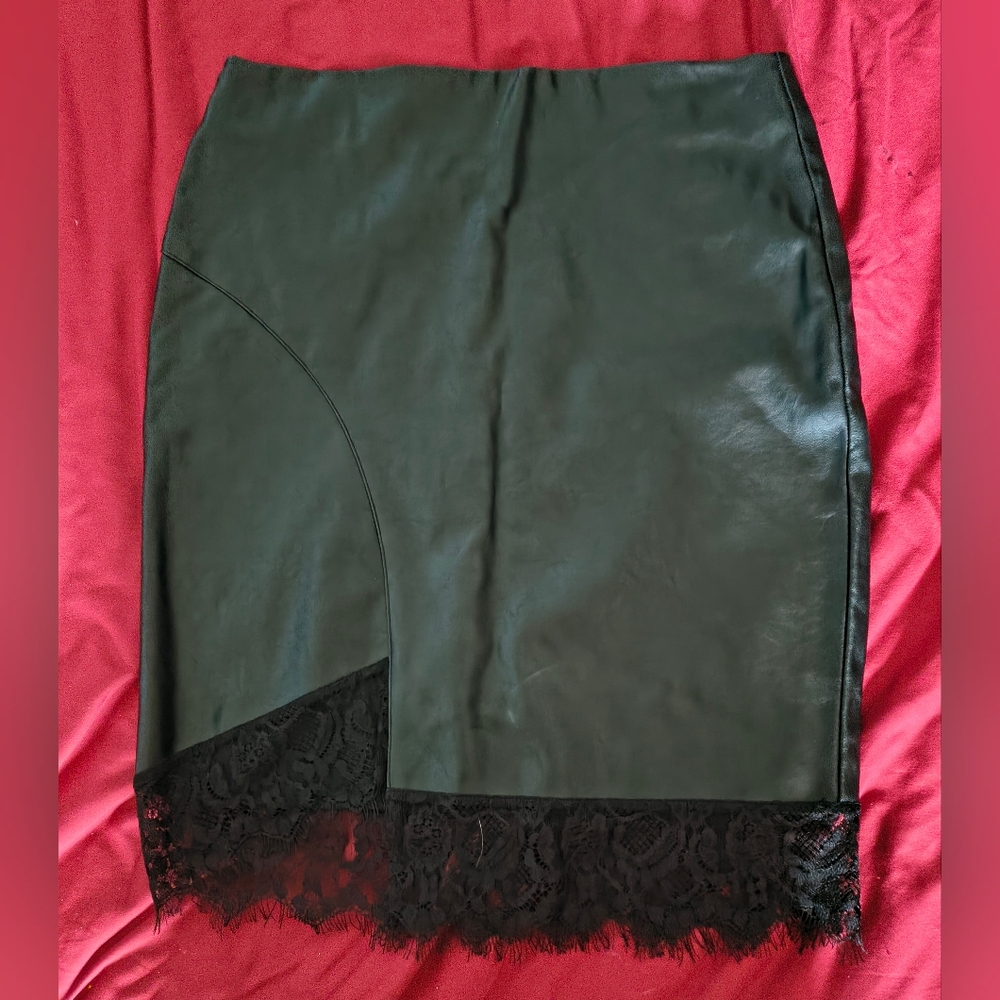 Bar III Faux Leather Pencil Skirt